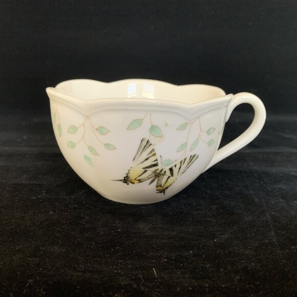Lenox Butterfly Meadow 2 Pc Soup Mug & Sandwich Tray Set Porcelain Dishware - Picture 12 of 14